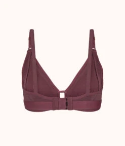 The Mesh Trim Nursing Bralette: Plum 13 The Mesh Trim Nursing Bralette: Plum -Outlet No Wire Bras Store 6 product flat back mesh trim maternity bralette plum 5f1aff73 15e0 4b58 81ec 52dfac3496b0