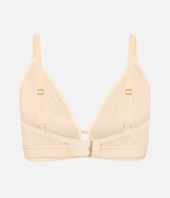 The Palm Lace Busty Bralette: Toasted Almond -Outlet No Wire Bras Store 6 product flat back palm lace busty bra toasted almond