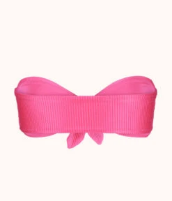 The Swim Ribbed Tie-Front Bandeau: Magenta -Outlet No Wire Bras Store 6 product flat back ribbed tie front bandeau magenta b4ca4223 90b2 4559 9f13 1abef5113110