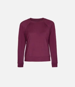 The All-Day Crew Long-Sleeve: Plum 12 The All-Day Crew Long-Sleeve: Plum -Outlet No Wire Bras Store 6 product flat front all day crew long sleeve plum