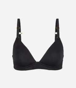 The All-Day Plunge No-Wire Bra: Jet Black -Outlet No Wire Bras Store 6 product flat front all day plunge no wire jet black