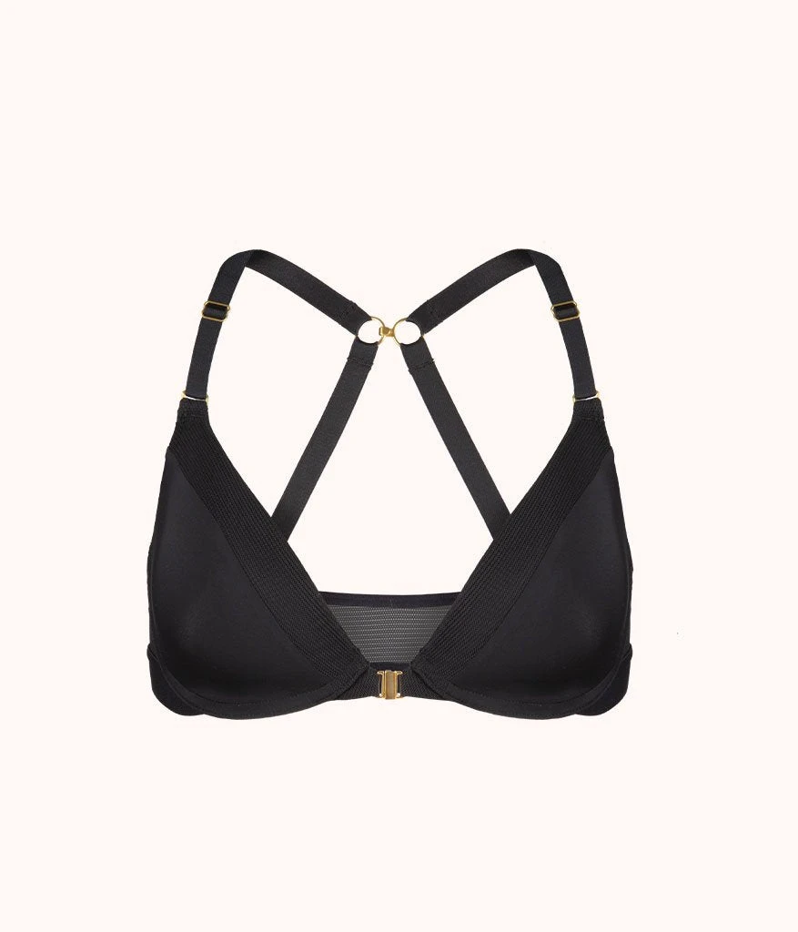 The Front Close No-Wire Bra: Jet Black - Image 2