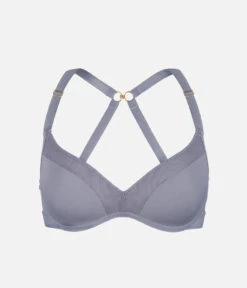 The No-Wire Push-Up: Smoke -Outlet No Wire Bras Store 6 product flat front1 no wire push up smoke