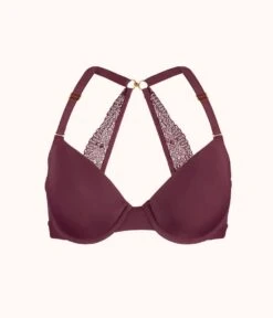 The T-Shirt Bra: Plum -Outlet No Wire Bras Store 6 product flat front1 t shirt bra plum d9e37991 d077 41be 982b 03806bd1a46d