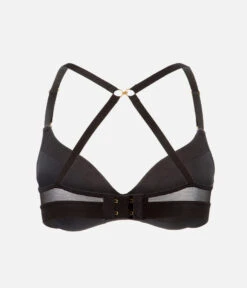 The No-Wire Push-Up: Jet Black -Outlet No Wire Bras Store 7 product flat back no wire push up jet black