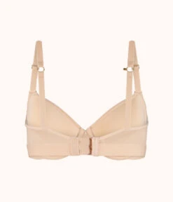 The Spacer T-Shirt Bra: Toasted Almond -Outlet No Wire Bras Store 7 product flat back spacer tshirt bra toasted almond