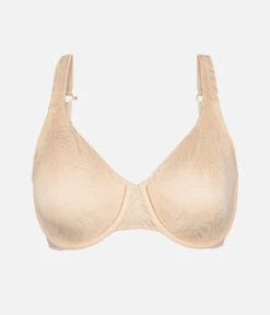 The Smooth Lace Minimizer Bra: Toasted Almond 17 The Smooth Lace Minimizer Bra: Toasted Almond -Outlet No Wire Bras Store 7 product flat front smooth lace minimizer toasted almond