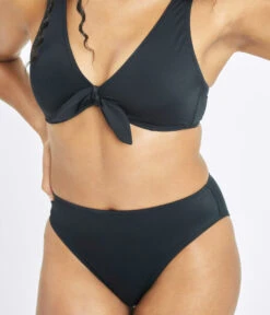 The All-You & High Waist Swim Bundle: Jet Black 15 The All-You & High Waist Swim Bundle: Jet Black -Outlet No Wire Bras Store 8 on model front1 swim high waist bikini bottom jet black