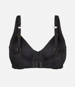The Smooth Lace Minimizer Bra: Jet Black -Outlet No Wire Bras Store 8 product flat back smooth lace minimizer jet black