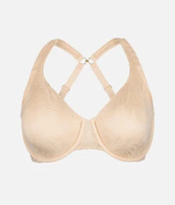 The Smooth Lace Minimizer Bra: Toasted Almond 18 The Smooth Lace Minimizer Bra: Toasted Almond -Outlet No Wire Bras Store 8 product flat front1 smooth lace minimizer toasted almond