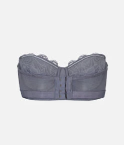 The Lace Strapless: Smoke -Outlet No Wire Bras Store 9 product flat back lace strapless smoke