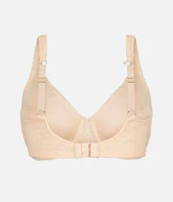 The Smooth Lace Minimizer Bra: Toasted Almond 19 The Smooth Lace Minimizer Bra: Toasted Almond -Outlet No Wire Bras Store 9 product flat back smooth lace minimizer toasted almond