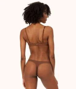 The No Show Thong: Rich Clay 7 The No Show Thong: Rich Clay -Outlet No Wire Bras Store on model back no show thong rich clay ec9158cb e6b6 4a9a 8c85 169247ed762f