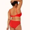 The Palm Lace Bikini: Tomato Red