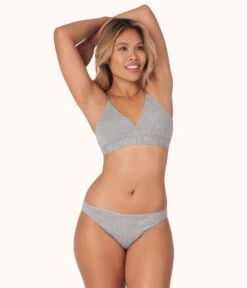 Outlet No Wire Bras Store -Outlet No Wire Bras Store on model front cotton thong heather gray a72e4d45 52da 4e40 813c 65b8a1af7aeb