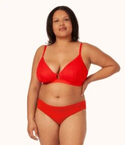 The Palm Lace Bikini: Tomato Red 7 The Palm Lace Bikini: Tomato Red -Outlet No Wire Bras Store on model front palm lace bikini tomato 7a578d14 28a1 4c7d b52a eefd435f81eb