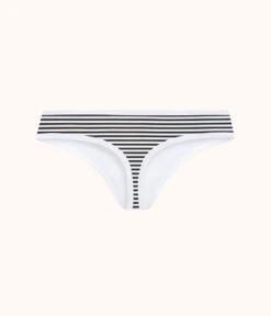 The Cotton Thong: Black/White Mini Stripe 9 The Cotton Thong: Black/White Mini Stripe -Outlet No Wire Bras Store product flat back cotton thong stripe 737892e2 d12c 4c52 9aa0 cb7f4a7cad1f
