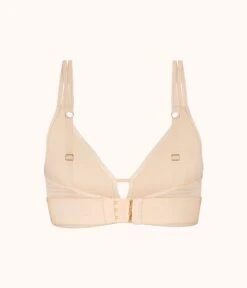 The Stripe Mesh Bralette: Toasted Almond -Outlet No Wire Bras Store product flat back stripe mesh bralette toasted almond f19a70b0 fcf7 42d5 92b7 850509aa61ef