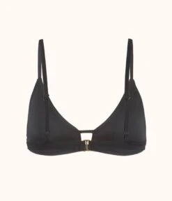 The Swim Bralette: Jet Black -Outlet No Wire Bras Store product flat back the bralette jet black 76a1a18a e3e8 440b 84ef ce966703142b