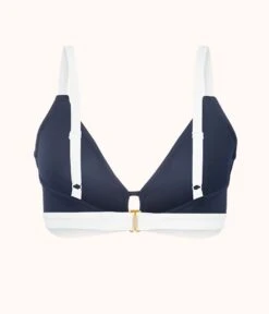The Swim Busty Bralette: Navy/White 9 The Swim Busty Bralette: Navy/White -Outlet No Wire Bras Store product flat back the busty bralette top navy white 4f981e41 945f 47c1 8bad 8d63912ee55e