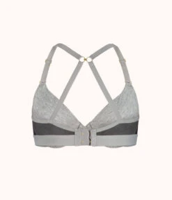 The All-Day T-Shirt Bra: Heather Gray -Outlet No Wire Bras Store product flat back1 modal t shirt bra heather gray dccc7e03 686e 4b80 a666 a595191f4a10