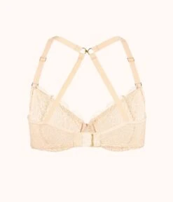 The Unlined Lace Bra: Toasted Almond -Outlet No Wire Bras Store product flat back1 palm lace unlined bra toasted almond e38aaab9 4e6f 43e7 ac20 e3446a7fbdd7
