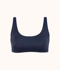 The All-You Swim Bralette: Navy -Outlet No Wire Bras Store product flat front all you tank navy ea7d6430 9b84 4fa9 86e2 9fe512288969