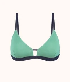The Swim Bralette: Mint/Navy -Outlet No Wire Bras Store product flat front bralette navy mint 27ebd63c 8d01 4851 beed 7a00360f12f1
