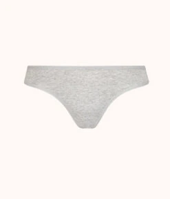 The Cotton Thong: Heather Gray 8 The Cotton Thong: Heather Gray -Outlet No Wire Bras Store product flat front cotton thong heather gray 1cd45531 6317 423a b3d5 f059042e7fe4