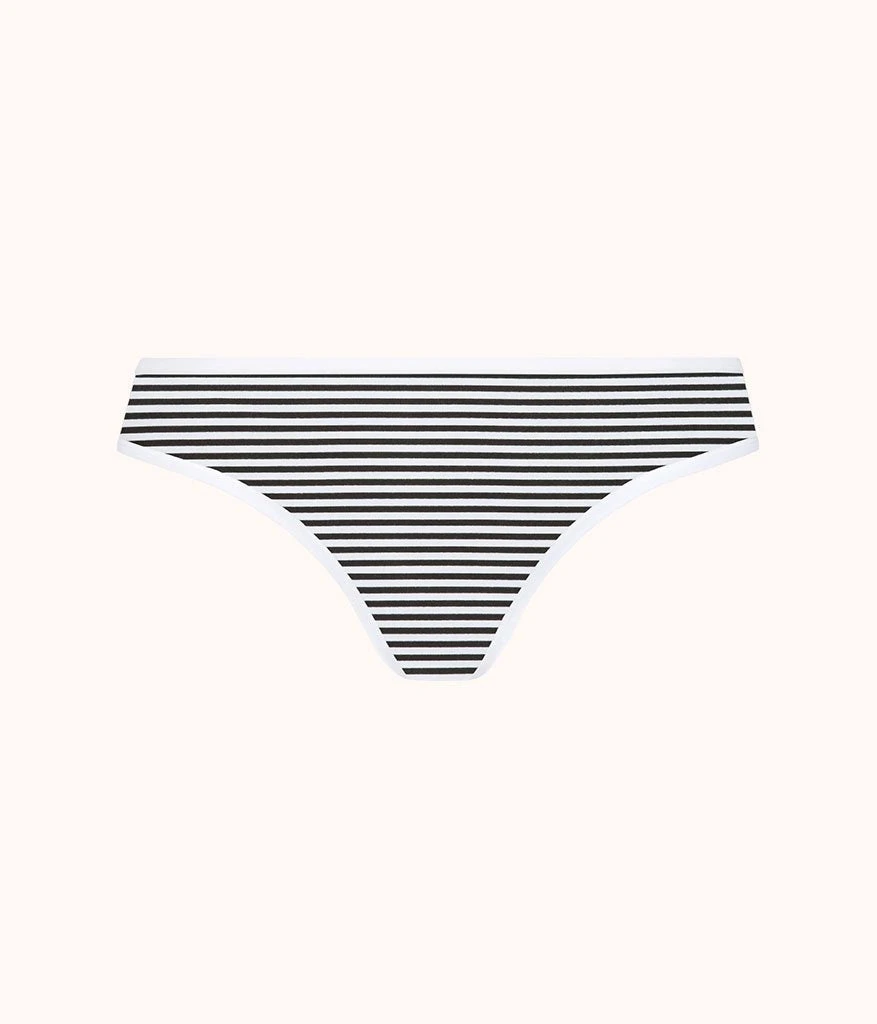 The Cotton Thong: Black/White Mini Stripe 4 The Cotton Thong: Black/White Mini Stripe - Image 4