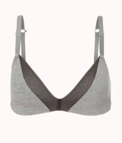 The All-Day Deep V No-Wire: Heather Gray -Outlet No Wire Bras Store product flat front modal v no wire heather gray bdce887d 4861 4644 a04f 6aaa32661b1a