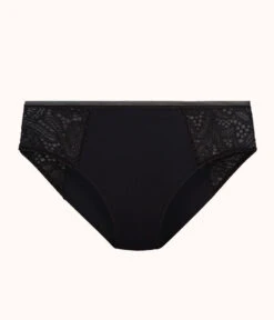 The Lace High Waist Bikini: Jet Black 8 The Lace High Waist Bikini: Jet Black -Outlet No Wire Bras Store product flat front palm lace brief jet black a1760f74 e7bd 4a83 9725 e9b53728b0e6