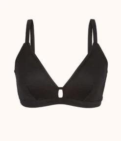 The Swim Busty Bralette: Jet Black -Outlet No Wire Bras Store product flat front the busty bralette top jet black f2693531 6ae7 4380 9149 05e3da62d7a3
