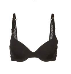 The T-Shirt Bra: Jet Black -Outlet No Wire Bras Store product flat front tshirt jetblack b8906a2a 8828 4332 9136 5a8eb4dc2a03