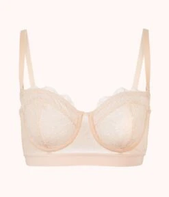 The Lace Strapless: Toasted Almond -Outlet No Wire Bras Store product flat front1 strapless palm lace toasted almond 0edd950e 2977 4f72 b62e 19824db9819f
