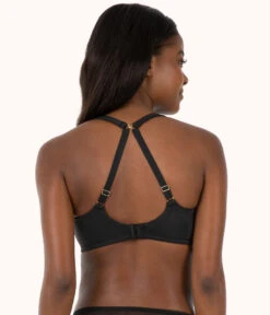 The Minimizer Bra: Jet Black -Outlet No Wire Bras Store sizeswap 32DDD 4 back minimizer bra jet black