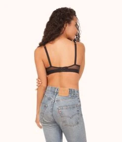 The No-Wire Push-Up: Jet Black -Outlet No Wire Bras Store sizeswap 32DD 3 back no wire push up jet black