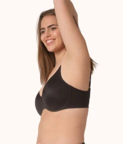 The Minimizer Bra: Jet Black -Outlet No Wire Bras Store sizeswap 36DD 2 side minimizer bra jet black
