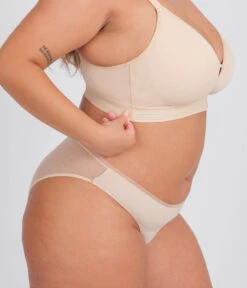 The Spacer Bra: Toasted Almond -Outlet No Wire Bras Store sizeswap 38DDD 2 side spacer bra toasted almond