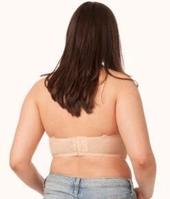 The No-Wire Strapless: Toasted Almond -Outlet No Wire Bras Store sizeswap 38D 1 back no wire strapless toasted almond