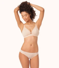 The Busty Bralette: Toasted Almond -Outlet No Wire Bras Store sizeswap SIZE 1 1 front busty bra